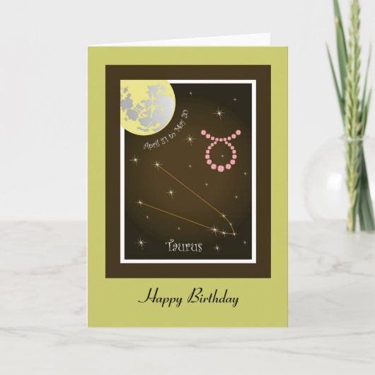 Taurus April 21 to May 20 Karte Kaart (Voorkant)