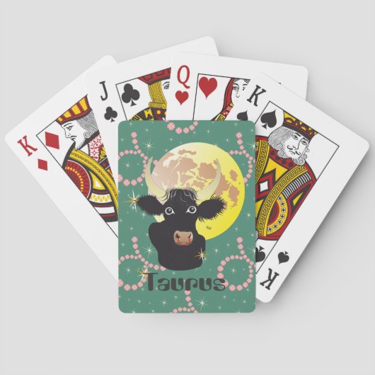 Taurus April 21 to May 20 playing cards Pokerkaarten (Achterkant)
