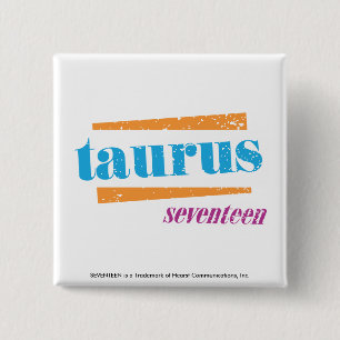 Taurus Aqua Vierkante Button 5,1 Cm