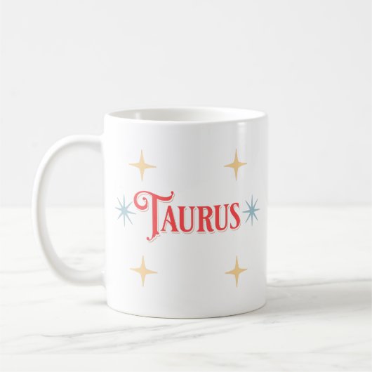 Taurus Astrological Sign Coffee Mok (Links)