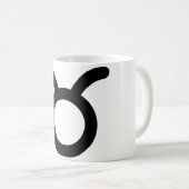 Taurus Astrological Symbol Sign 2 Koffiemok (Voorkant rechts)