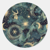 Taurus Astrologie Custom Sticker Seal (Voorkant)