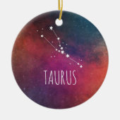 Taurus Astrologie Keramisch Ornament (Voorkant)