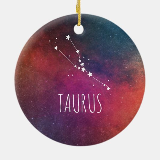 Taurus Astrologie Keramisch Ornament (Achterkant)