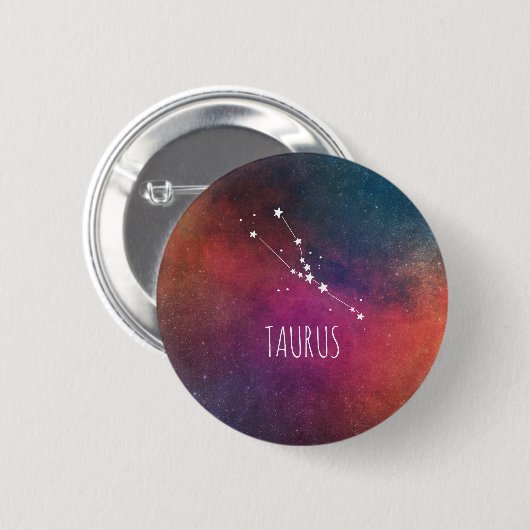 Taurus Astrologie Ronde Button 5,7 Cm (Voorkant /achterkant)