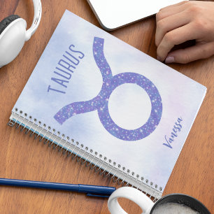 Taurus Astrologie Sign Speciaal Paars Notitieboek
