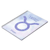  Taurus Astrologie Sign Speciaal Paars Notitieboek (Linkerzijde)