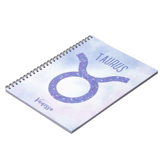  Taurus Astrologie Sign Speciaal Paars Notitieboek (Linkerzijde)