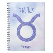  Taurus Astrologie Sign Speciaal Paars Notitieboek (Voorkant)