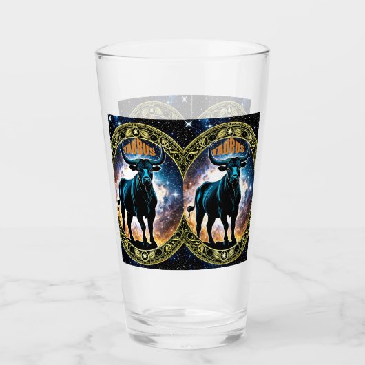 Taurus astrologie teken glas (Voorkant)