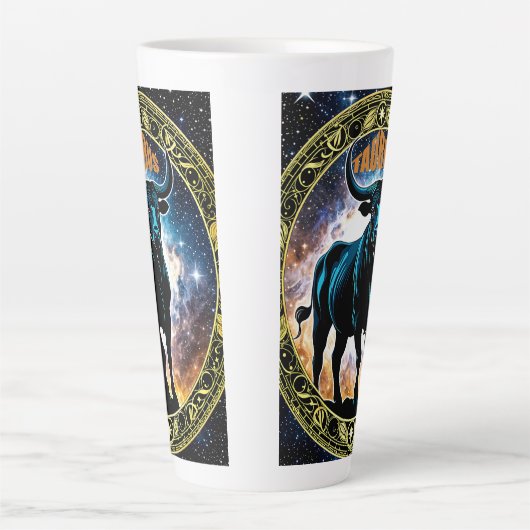 Taurus astrologie teken latte mok (Voorkant)