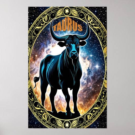 Taurus astrologie teken poster (Voorkant)