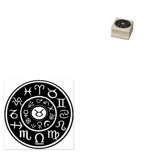 Taurus Astrologisch Celestial Design stempel (Gestempeld)