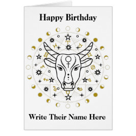 Taurus Astrology Birthday Kaart 20-520 april