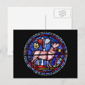 Taurus Astrology Glas in lood Windows Briefkaart (Voorkant / Achterkant)