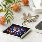 Taurus Astrology Glas in lood Windows Sleutelhange Sleutelhanger (Zijkant)