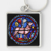 Taurus Astrology Glas in lood Windows Sleutelhange Sleutelhanger (Voorkant)