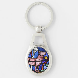 Taurus Astrology Glas in lood Windows Sleutelhange Sleutelhanger