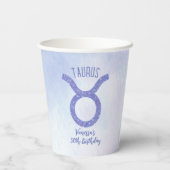 Taurus Astrology Sign Custom Birthday Party Papieren Bekers (Achterkant)