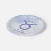 Taurus Astrology Sign Custom Birthday Party Papieren Bordje (Gekanteld)