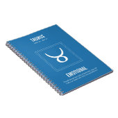 Taurus Astrology Sign Notitieboek (Rechterzijde)