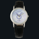 Taurus Astrology Sign Speciaal Horloge<br><div class="desc">Dit ,  gepersonaliseerde paarse en lavender Taurus-horloge toont je astrologische teken van de Zodiac in een mooie glans zoals de constellaties. Pas dit schattige astrologiesymbool toe met jouw naam in mooi cursief script voor iemand met een verjaardag van eind april of begin mei.</div>