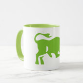 Taurus Astrology Sign, Zodiac Ringer Mok (Voorkant links)