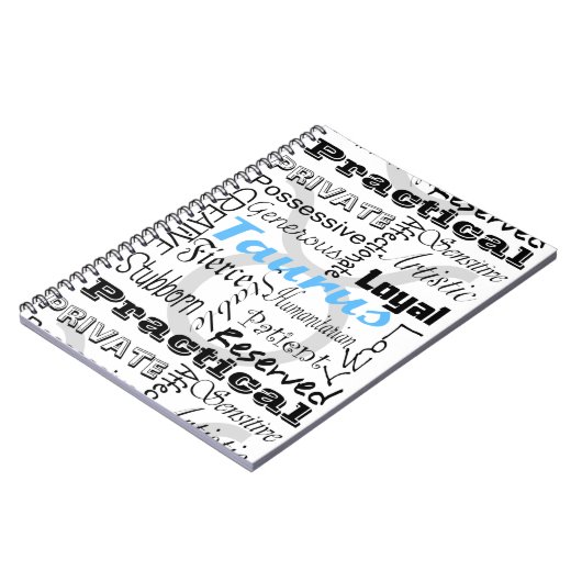 Taurus Astrology Zodiac Horoscope Collage Notitieboek (Linkerzijde)