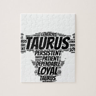 Taurus Astrology Zodiac Sign Word Cloud Legpuzzel