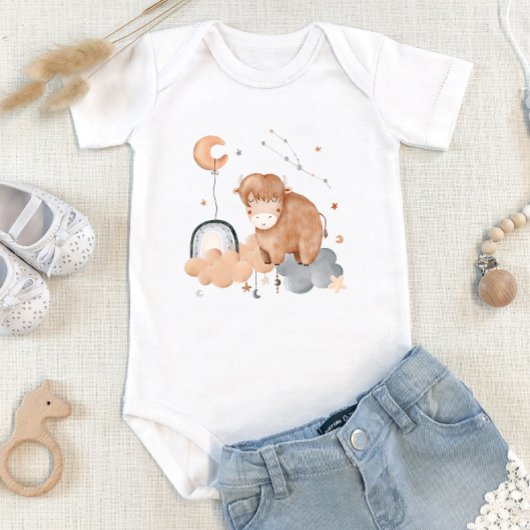 Taurus Baby: Tiny Bull's Celestial Personalized Romper