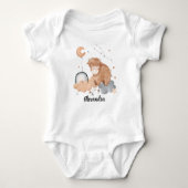 Taurus Baby: Tiny Bull's Celestial Personalized Romper (Voorkant)