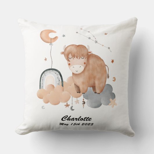 Taurus Baby - Uw Kleine Stierendierencrèche Kussen (Voorkant)