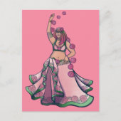 Taurus Belly Dancer Goddess Zodiac Art Briefkaart (Voorkant)