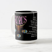 Taurus Birth Sign Zodiac Mok (Voorkant links)