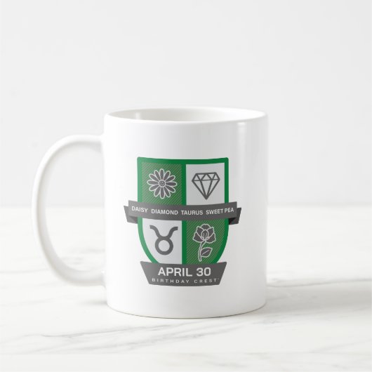 Taurus Birthday Crest™ for April 20-30 Mug Koffiemok (Links)