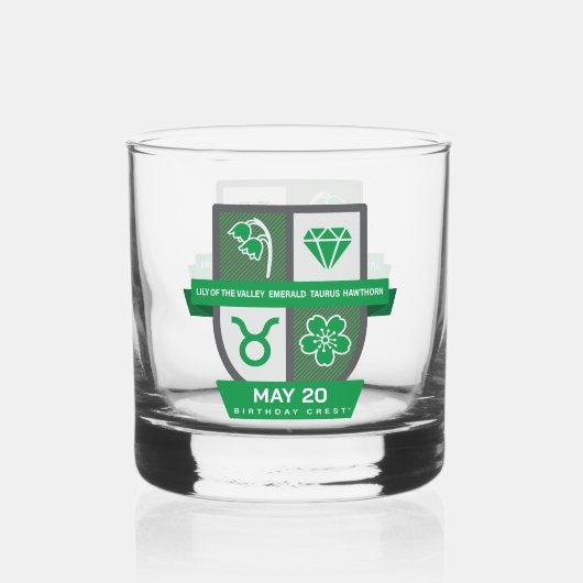 Taurus Birthday Crest™ for May 1-20 Whisky Glas (Voorkant)