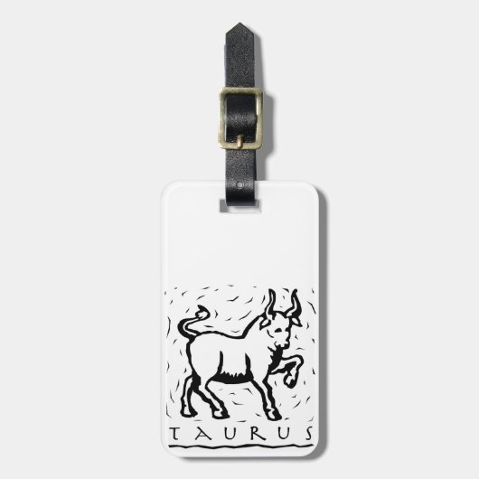Taurus Birthday Jaar Astrologisch Zodiab Sign Bagagelabel (Voorkant verticaal)