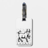 Taurus Birthday Jaar Astrologisch Zodiab Sign Bagagelabel (Achterkant verticaal)