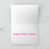 Taurus Birthday Kaart (Binnen)