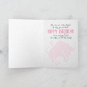 Taurus Birthday voor haar roze 21 april en 21 mei Kaart (Binnen)