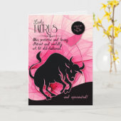 Taurus Birthday voor haar roze 21 april en 21 mei Kaart (Gele Bloem)