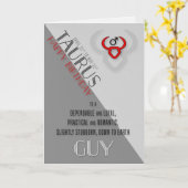 Taurus Birthday voor Him 21 april t/m 21 mei Kaart (Gele Bloem)