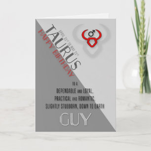 Taurus Birthday voor Him 21 april t/m 21 mei Kaart