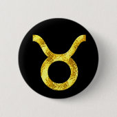 Taurus Black Gold Buttonnen Ronde Button 5,7 Cm (Voorkant)