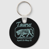 Taurus Blauwgroen Sleutelhanger (Voorkant)