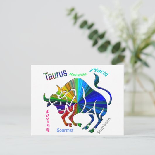 Taurus Briefkaart (Staand voorkant)