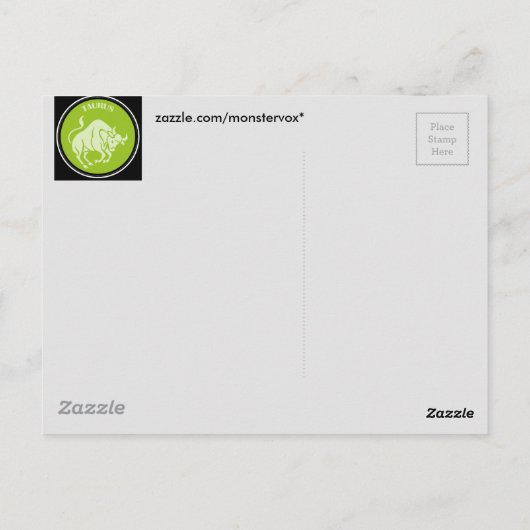 Taurus Briefkaart (Achterkant)