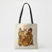 Taurus  - bruin en gouden wapenschild tote bag (Voorkant)