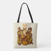 Taurus  - bruin en gouden wapenschild tote bag (Achterkant)