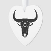 taurus bull astrology zodiahoroscoop symbool ornament (voorkant)